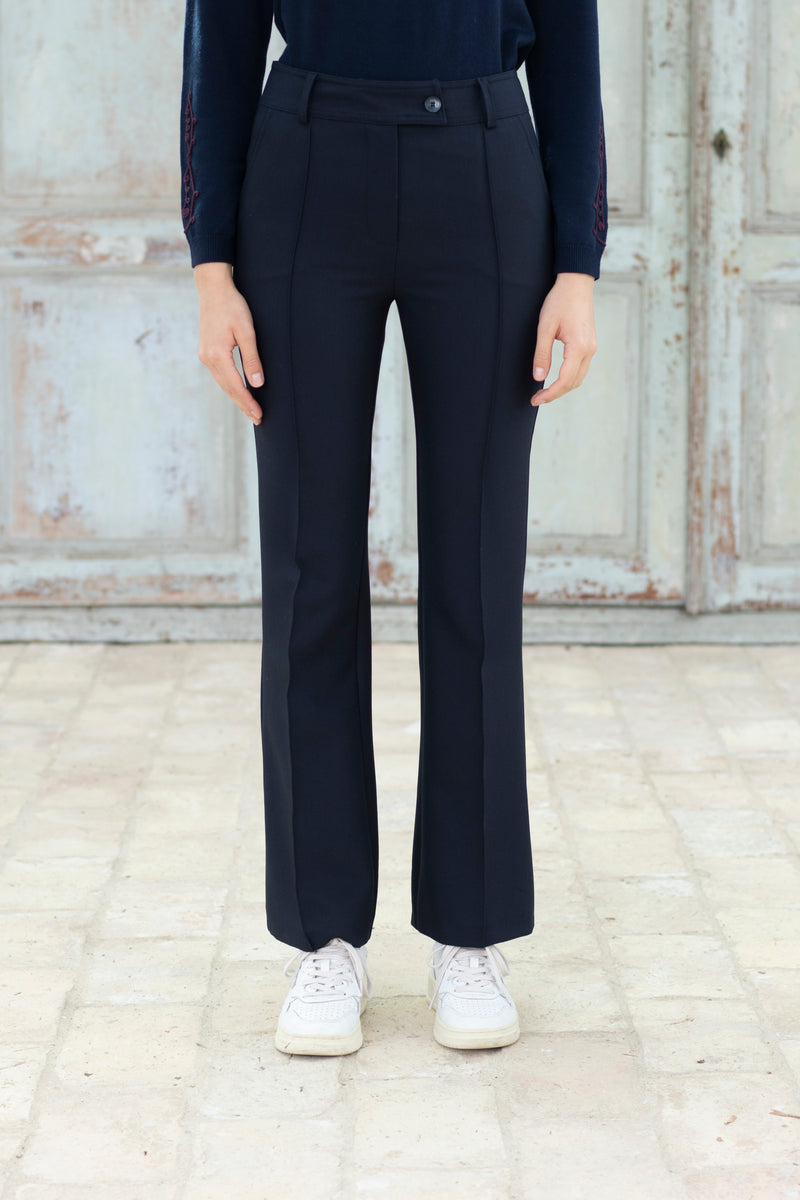 Hongo Classic Tailored Navy Trousers