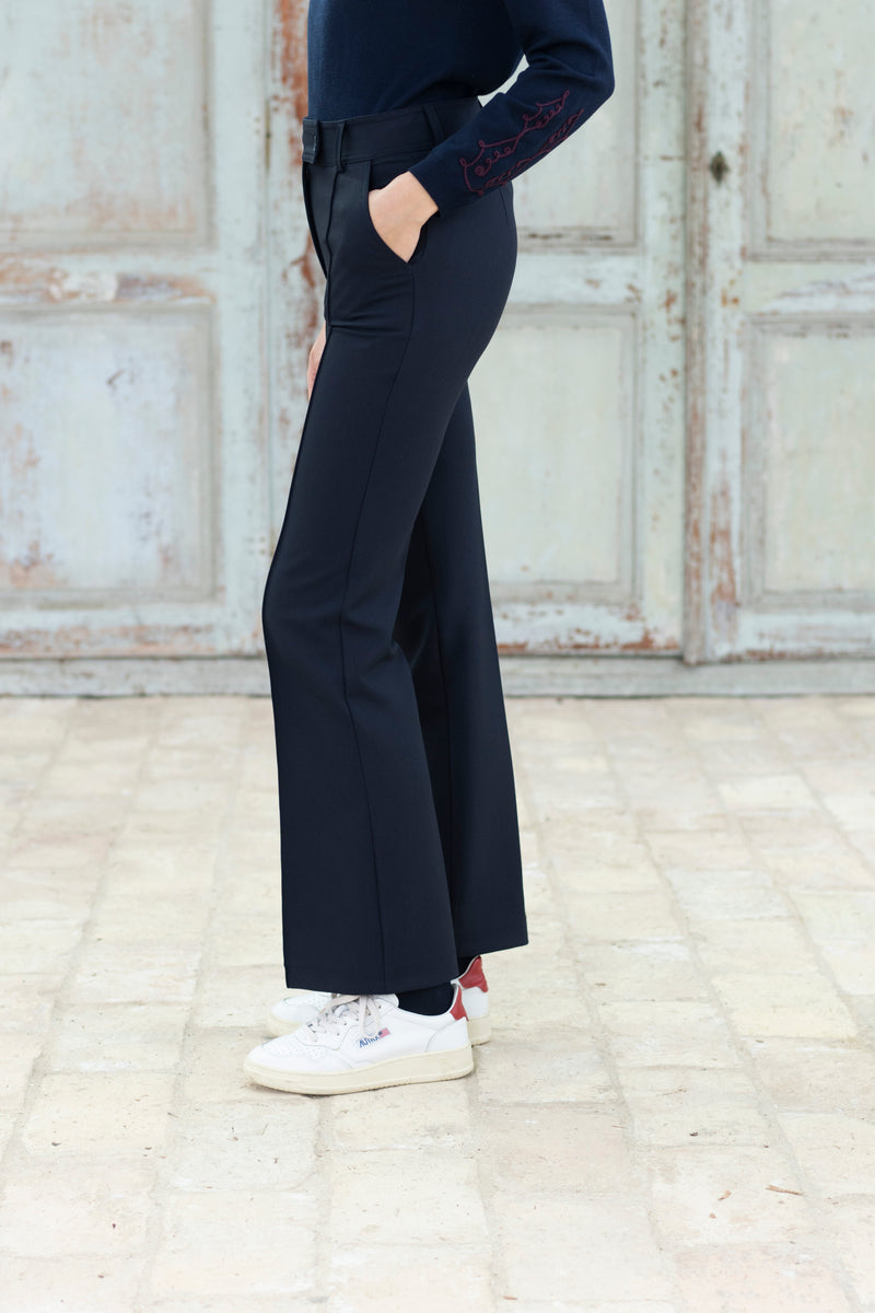 Hongo Classic Tailored Navy Trousers